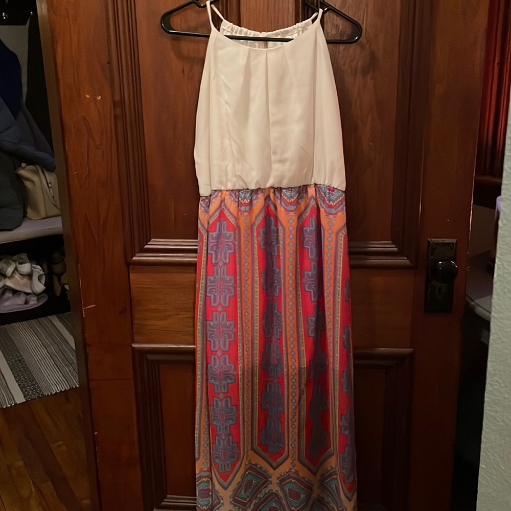 Pink Owl Large Polyester Max Dress